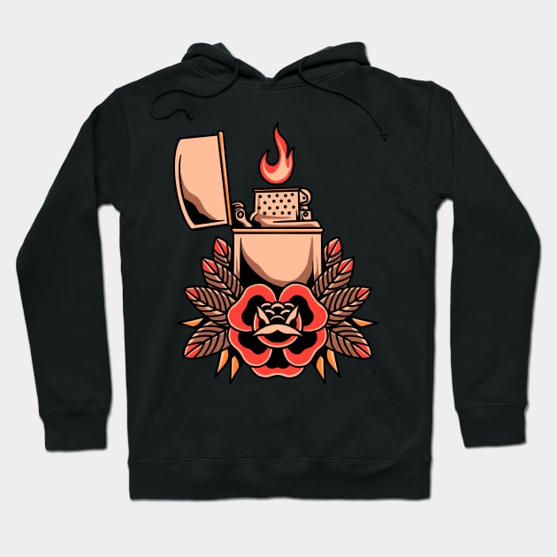 oldschool lighter tattoo Hoodie by donipacoceng